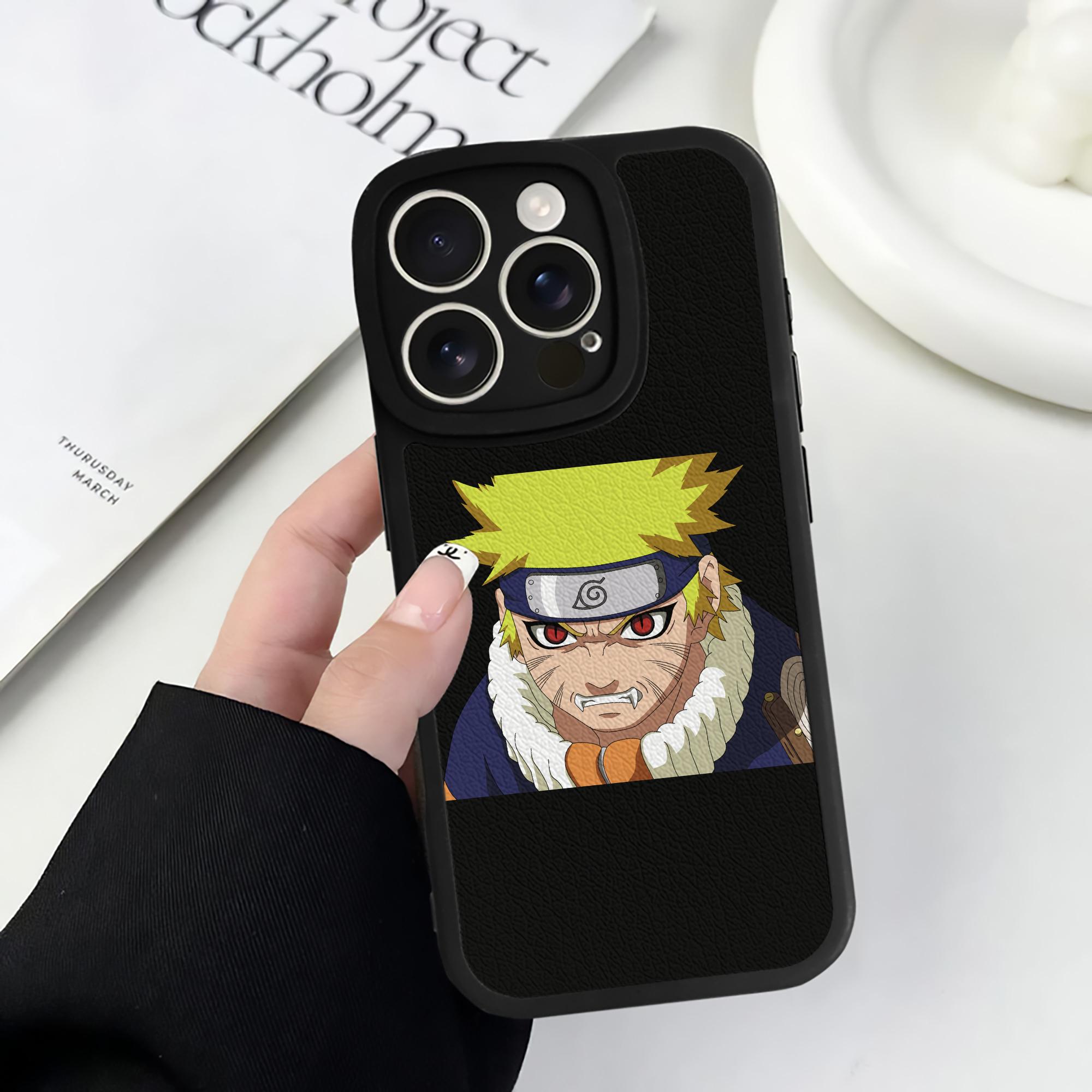 （画像用） NARUTO -ナルト- うずまき ナルト Uzumaki Naruto 【iPhone 16シリーズ対応】シリコンスマホケース（レザー調） 材質：シリコン